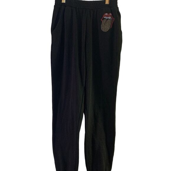 THE ROLLING STONES Women’s Black Sweat Pants / Size: XS - Picture 1 of 7